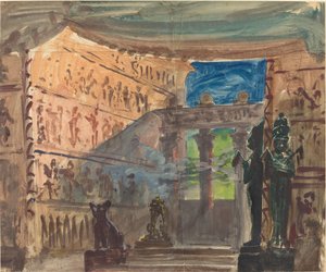 Interior de un templo egipcio antiguo de Robert Caney