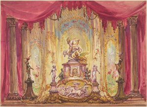 Escenario con una Estatua de San Jorge Matando al Dragón de Robert Caney