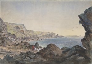 Bahía de Foilhummerum, Valentia, Mirando hacia el Mar desde el Punto en el que el Cable... de Robert Charles Dudley