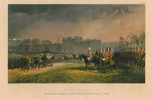 Hyde Park - la princesa pasando las líneas de los voluntarios, 7 de marzo de 1863 de Robert Charles Dudley