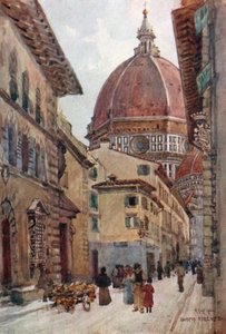 Via dei Servi (litografía en color)