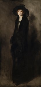 Lady in Black Velvet (Retrato de Eulabee Dix Becker) 1911 (Óleo sobre lienzo) de Robert Cozad Henri
