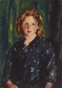 Retrato de una niña, 1928 de Robert Cozad Henri