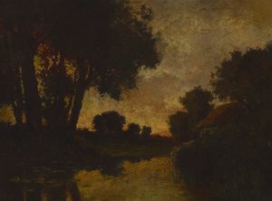 río al atardecer