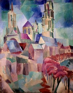Les Tours de Laon Pintura de Robert Delaunay (1885-1941) 1912 Sol. 1,3x1,62 m París, museo nacional de arte moderno de Robert Delaunay