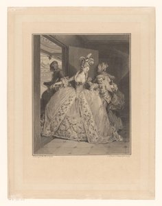 La despedida (Les Adieux) Despedida en un palco Los adioses Grabados de vestuario de finales del siglo XVIII (título de la serie) Monument du Costume Physique et Moral de la fin du Dix-huitième siècle (título de la serie) de Robert Delaunay