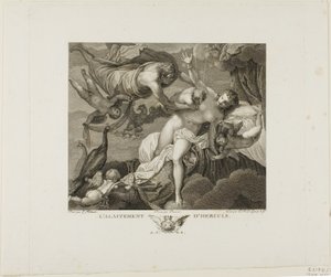 La Lactancia de Hércules, lámina dos de La Galería del Palacio Real, volumen II de Robert Delaunay