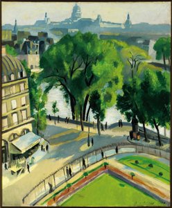 Vista del muelle del Louvre de Robert Delaunay