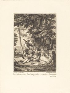 Los juegos traviesos son los primeros cocineros del mundo de Robert Delaunay after Jean Michel Moreau