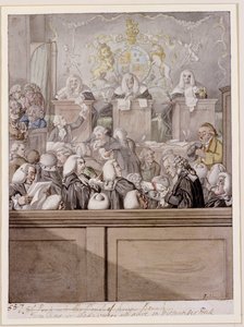 Tiempo de Término - o los Abogados todos vivos en Westminster Hall de Robert Dighton