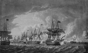 Antes del Glorioso Primero de Junio, c. 1795 de Robert Dodd