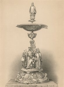 La Pieza Central de plata, regalo de Su Majestad en nombre de S.A.R. el Príncipe Consorte y la Reina (cromolito) de Robert Dudley