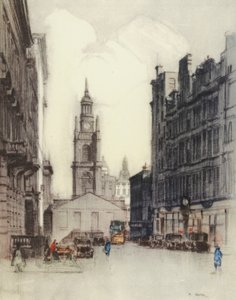 Glasgow: Iglesia de San Jorge (litografía en color)