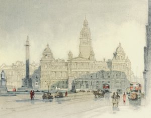 Glasgow: The City Chambers (litografía en color)