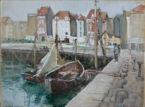 Blankenberghe, Bélgica (lápiz y acuarela sobre papel) de Robert Ernest McEune