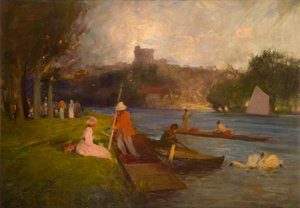 El Támesis en Windsor (óleo sobre tabla)