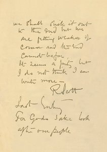 Facsímil del mensaje al público, 29 de marzo de 1912, 1913 de Robert Falcon Scott