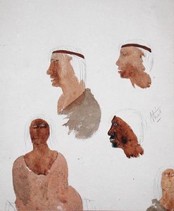 Tipos fueguinos, c.1832 de Robert Fitzroy