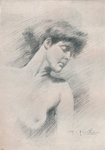 Estudio femenino, c.1895 de Robert Fowler