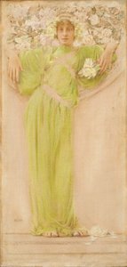 Guirnalda de rosas (junio) 1897 (Óleo, pastel y lápiz sobre lienzo) de Robert Frederick Blum