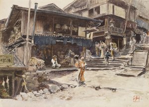 Una calle en Ikao, Japón I, 1890 de Robert Frederick Blum