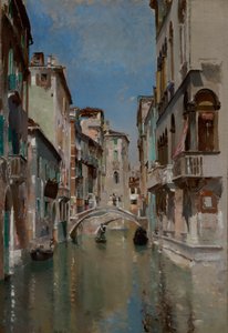 Canal en Venecia, barrio de San Trovaso de Robert Frederick Blum