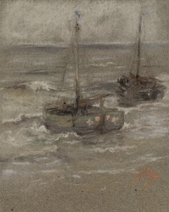 Barcos de pesca anclados de Robert Frederick Blum