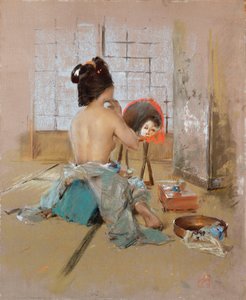 Geisha en su Tocador