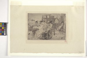Interior de una tienda (tinta)