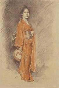 Mujer japonesa en kimono