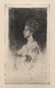 Cabeza de perfil de una niña japonesa de Robert Frederick Blum