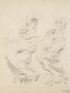 Boceto de drapeado posiblemente para mural Moods to Music, 1893-95