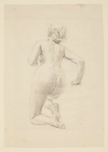 Estudio para una mujer arrodillada, "Festival de la Vendimia", Mendelssohn Glee Club, Nueva York, NY de Robert Frederick Blum