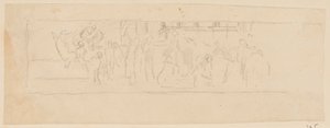 Estudio para una procesión, "Festival de la Vendimia," Mendelssohn Glee Club, Nueva York, NY de Robert Frederick Blum