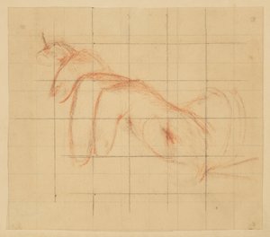 Estudio para la mano izquierda, "Festival de la vendimia," Mendelssohn Glee Club, Nueva York, NY de Robert Frederick Blum