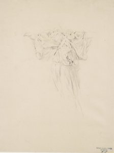 Estudio de drapeado para mural Moods to Music, 1893-95 de Robert Frederick Blum