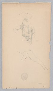 Dos estudios después del desnudo de una mujer de Robert Frederick Blum