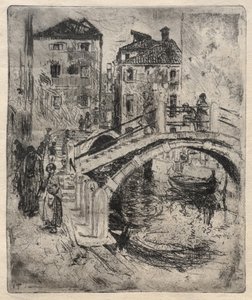 Canal y puentes venecianos, 1886 de Robert Frederick Blum