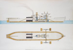 Barco de vapor diseñado por Robert Fulton de Robert Fulton