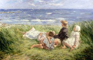 Gaviotas y mares zafiro, 1912 de Robert Gemmell Hutchison