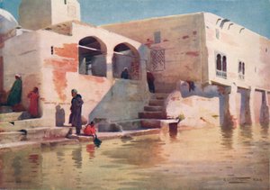 Una mezquita junto al agua en Menzala, c1880, 1904 de Robert George Talbot Kelly