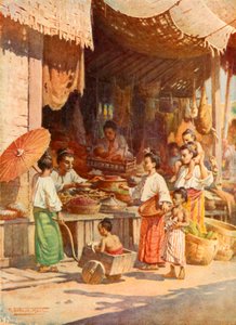En un bazar birmano de Robert George Talbot Kelly