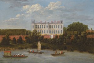 Una vista de Syon House desde el Támesis