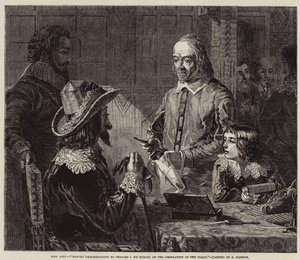Harvey demostrando a Carlos I su Teoría de la Circulación de la Sangre de Robert Hannah