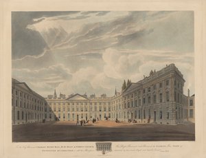 Cuadrángulo de Peckwater, Christ Church, Oxford de Robert Havell
