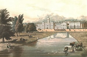 La Guardia Montada y la Casa Melbourne, c. 1821 de Robert Havell