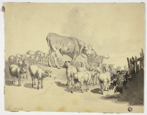 Vacas y ovejas de Robert Hills