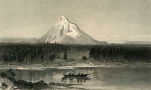 Monte Hood, desde el Columbia, 1872 de Robert Hinshelwood