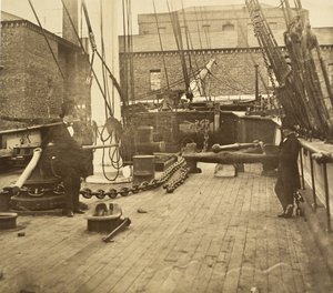 Brunel a bordo de la Aphrodita, Liverpool de Robert Howlett