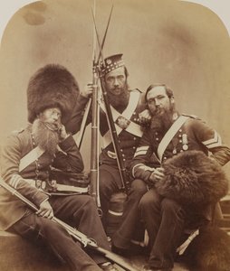 Reynolds, Temple y Judd, Guardias Fusileros Escoceses de Robert Howlett